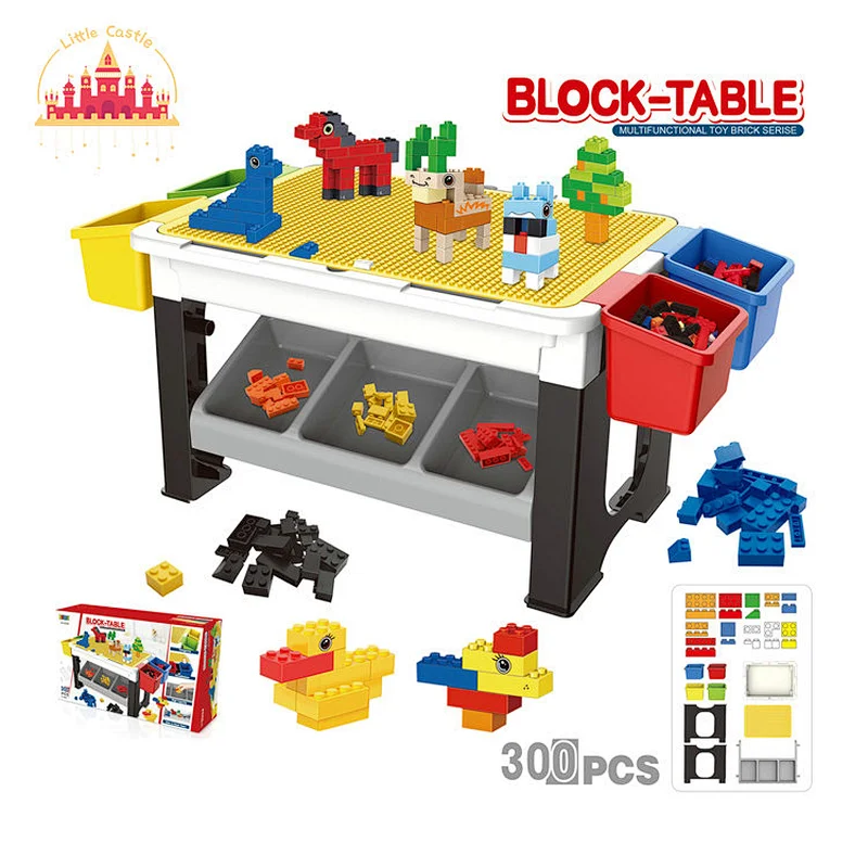 Kids Early Educational Toy Plastic 300 Pcs Small Particle Block Table SL13A497
