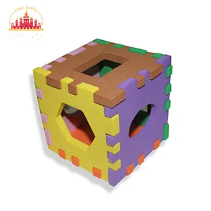 Hot Sale Assembly Geometric Shape Matching Cube Soft EVA Puzzle Mat For Kids SL18A022
