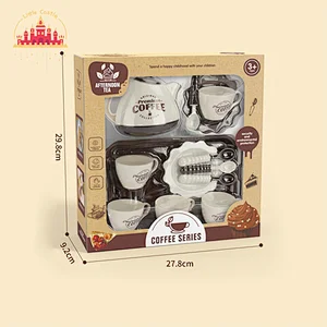 2023 New Play House Coffee Cup Dish Pot Kit Plastic Tea Set Toys For Kids SL10D379