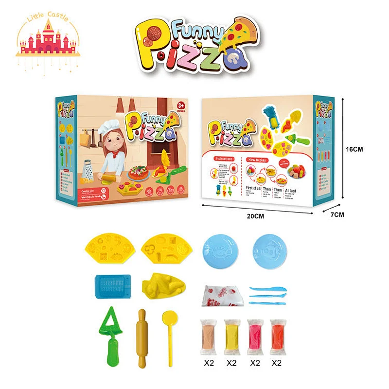 New Design Kids Pretend Play DIY Ice Cream Play Dough Toys With Mould Set SL01A456