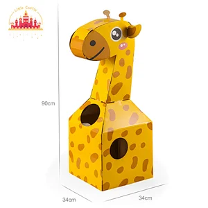 Educational Handmade Cardboard Toy 3D Wearable Giraffe Puzzle Set For Kids SL20A002