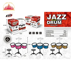 Wholesale Professional Plastic 3 Pieces Jazz Drum Set Toy For Kids SL07A036