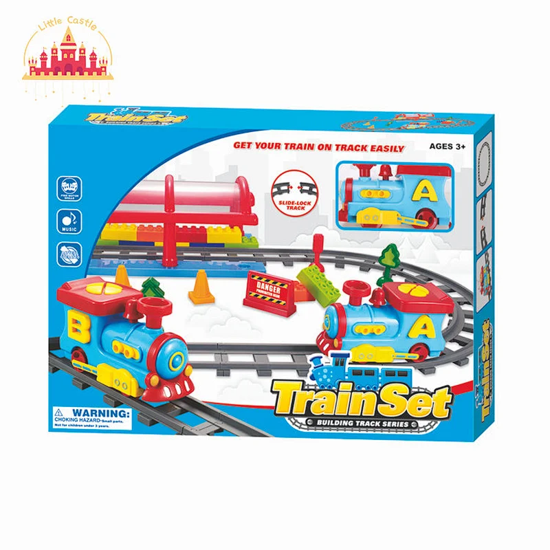 Popular Educational DIY 42 Pcs Plastic Electric Train Track Set For Kids SL04C014
