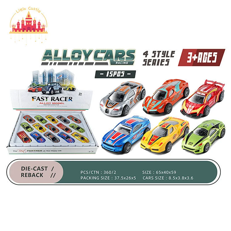 Hot Sale 1:36 Dircast Toy 12 Pcs Alloy Pull Back Police Car Model For Kids SL04A679