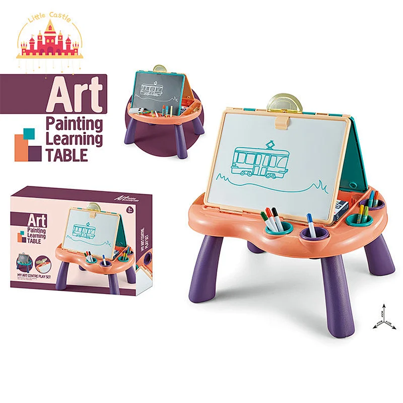 Multifunctional 2 In 1 Art Learning Table Double-sided Drawing Board For Kids SL12B067
