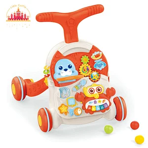 Popular 2 In 1 Educational Activity Table Plastic Musical Walker For Baby SL16E016