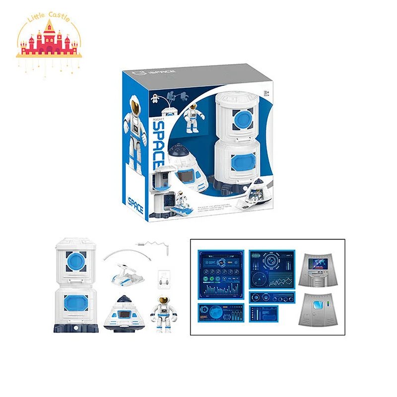 Custom Kids Space Exploration Toy Plastic Space Station Set With Light Music SL04A329