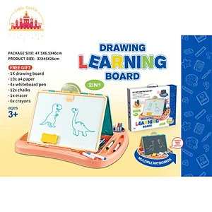 Desktop Art Learning Toy Set Double-sided Plastic Drawing Board For Kids SL12B075
