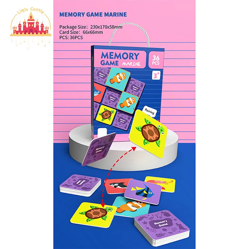 Wholesale Memory Training 26 Pcs Paper Ocean Animal Domino Puzzle For Kids SL14A437