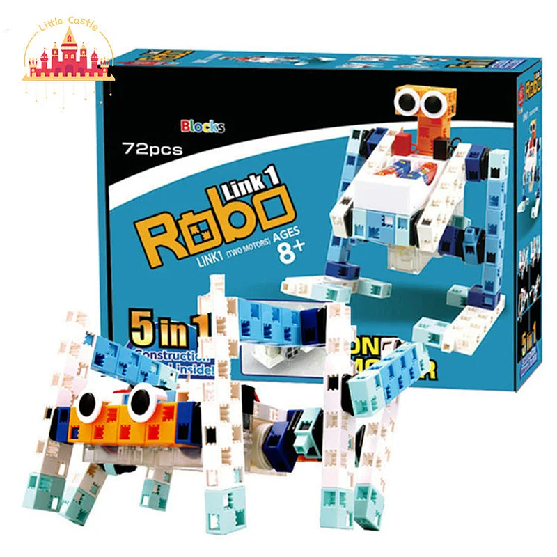 Science Electric Toy DIY Plastic Programme Robot Building Block Set For Kids SL13A499