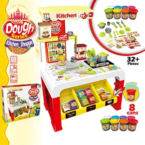 Hot Sale Cooking Game Play Dough Set Kitchen Color Clay Table For Kids SL10D502