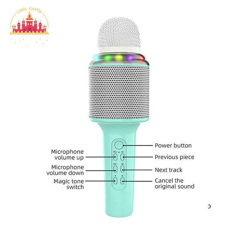 Multifunctional Mic Speaker Portable Wireless Handheld Microphones With Light SL07C006