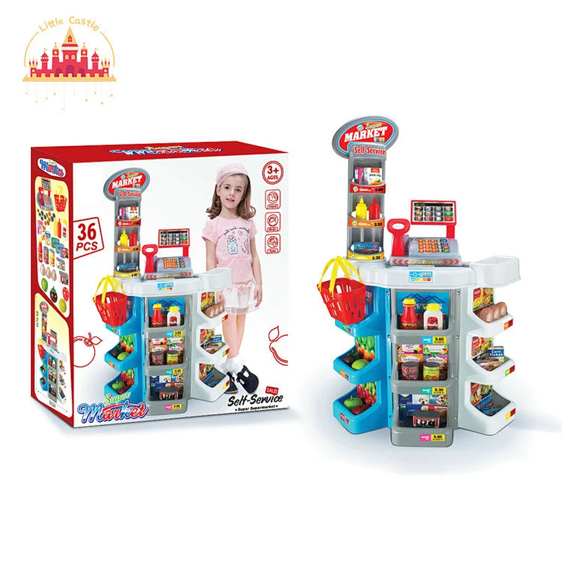 New Arrival Pretend Role Play Plastic Supermarket Set Toy For Kids SL10D651