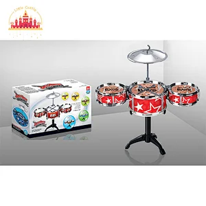Hot Selling Educational Musical Toy Plastic 3 Pcs Jazz Drum Set For Kids SL07E001