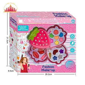 Popular Makeup Game Strawberry 3 Layers Plastic Cosmetics Set Toys For Kids SL10A373