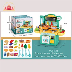 Hot Selling Funny Cooking Game 26 Pcs Plastic Kitchen Set Toy For Kids SL10C084