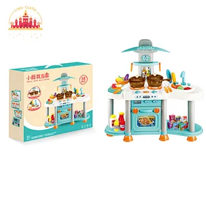 High Quality Kids Play House Plastic Kitchen Table 38Pcs Cooking Set Toy SL10C037