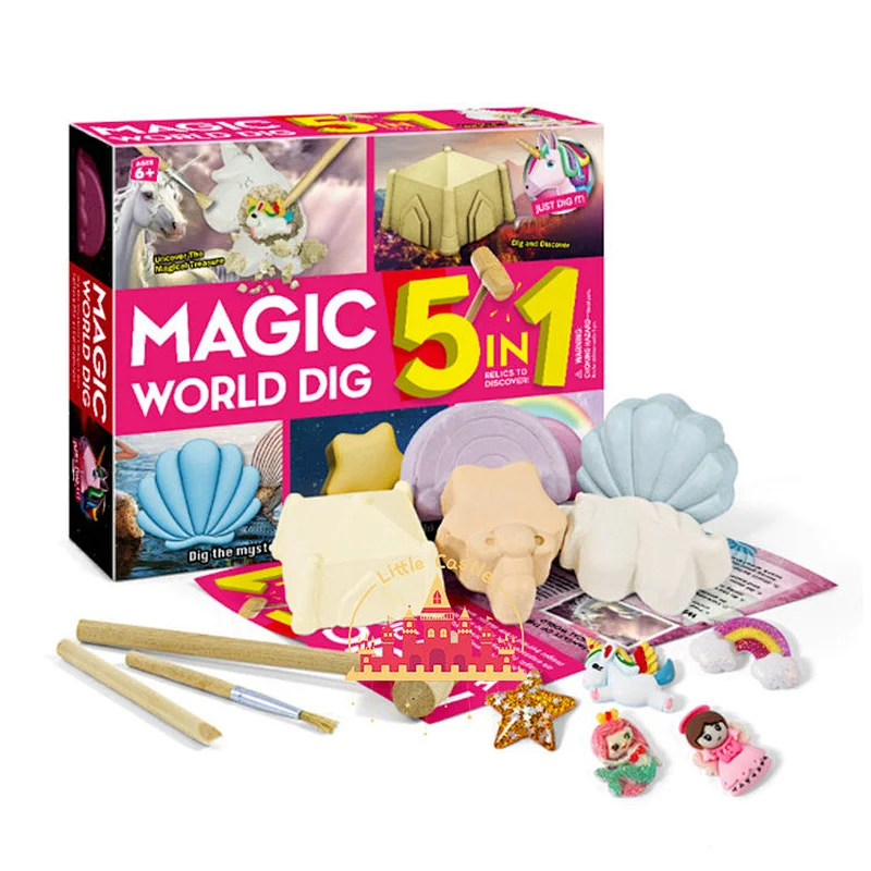 5 In 1 Magic World Excavation Set Handmade Digging Toy For Kids SL17A082