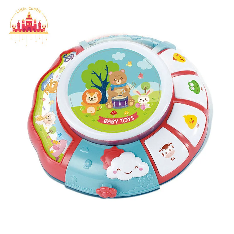 Funny Kids Catoon Musical Instrument Plastic Electric Drum Toy Wiyh Light SL07B010