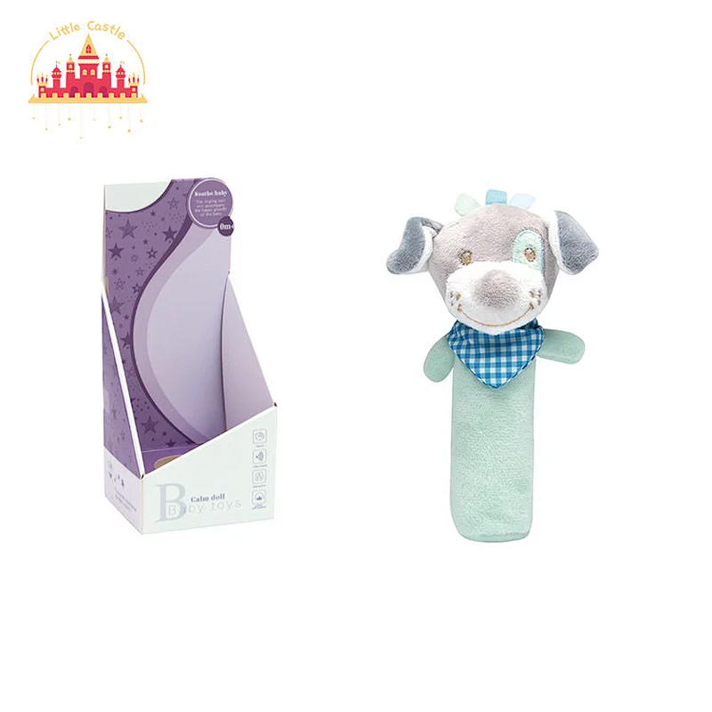 Hot Selling Soft Plush Stuffed Handbell Soothing Cow BIBI Stick For Baby SL21E042