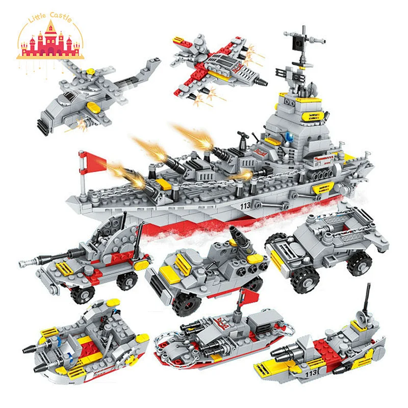Hot Selling DIY Battleship Model Plastic Cruiser Building Blocks Set For Kids SL13A504
