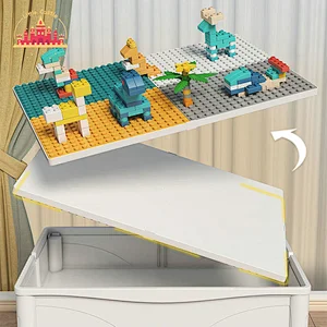 New Design Early Eductional Toy Plastic Building Block Table Set For Kids SL13A512