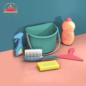6 Pcs Housekeeping Play Set Simulation Plastic Cleaning Bucket Tools For Kids SL10D837