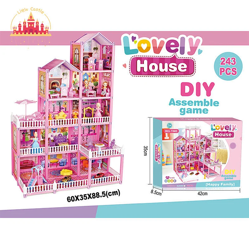 New Arrival Educational Drawing Toy 153 Pcs DIY Plastic Doll House For Kids SL06A093