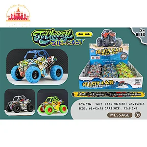 12 Pcs Kids 1:32 Pull Back Diecast Model Alloy Police Car Toy With Light Music SL04A871