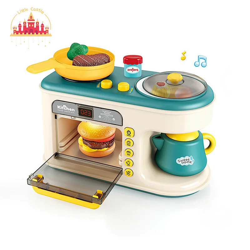 Funny Kids Cooking Game Multifunctional 47 Pcs Plastic Breakfast Machine Toy SL10D810