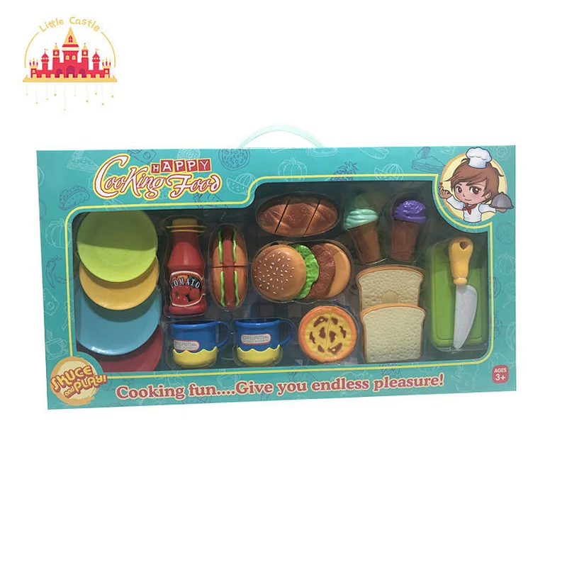 Hot Selling Kids Kitchen Pretend Play Simulation Plastic Cooking Play Set SL10B056