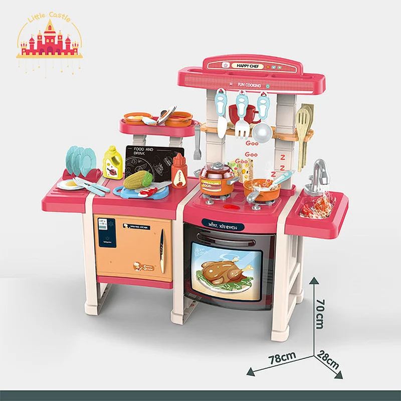 Funny Cooking Game Set Multifunctional 80 CM Plastic Play Kitchen For Kids SL10C189