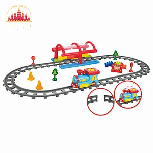 Popular Educational DIY 42 Pcs Plastic Electric Train Track Set For Kids SL04C014