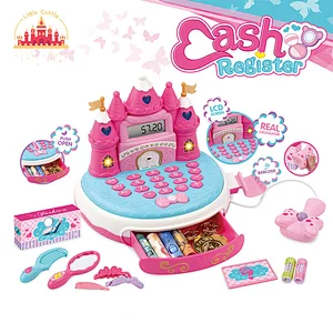 2023 New Pretend Play Castle Shape Plastic Cash Register Toy Set For Kids SL10E052
