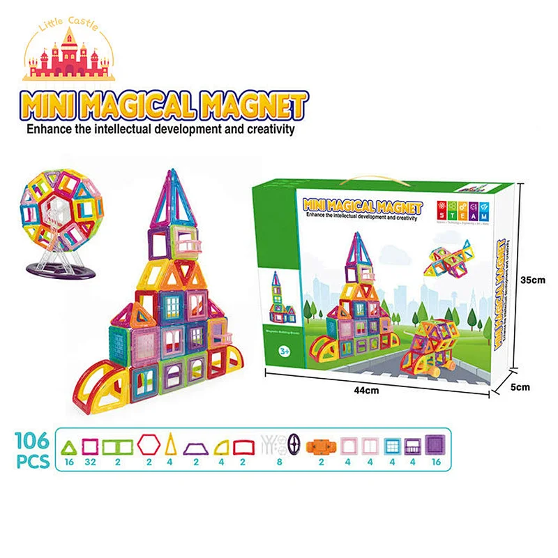 Hot Sale 12 Pcs Magnetic Blocks Set DIY Plastic Lighting Animal Toys For Kids SL13E146