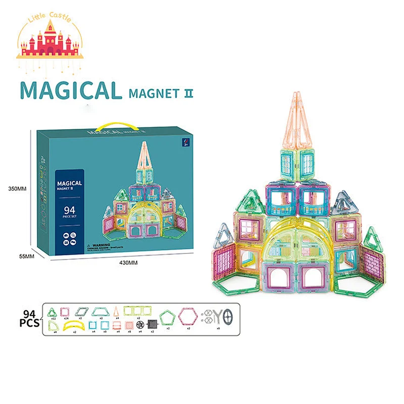 Intelligent 56 Pcs Building Blocks DIY Plastic Magnetic Tiles Toy For Kids SL13E156