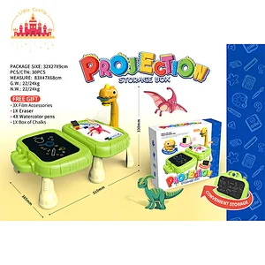 2 In 1 Portable Storage Box Double-sided Projector Drawing Table For Kids SL12B048