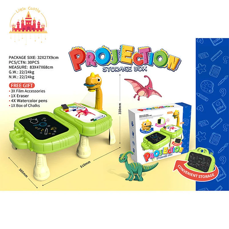 Kids Educational 2 In 1 Foldable Drawing Board Learning Table With Chair SL12B078