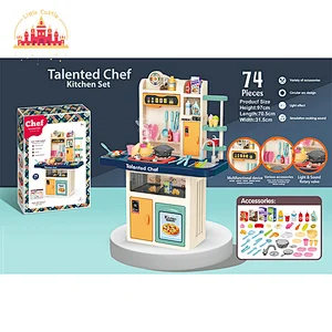 74 Pcs Cooking Set Toys Kids Mini Plastic Play Kitchen With Light Sound SL10C344