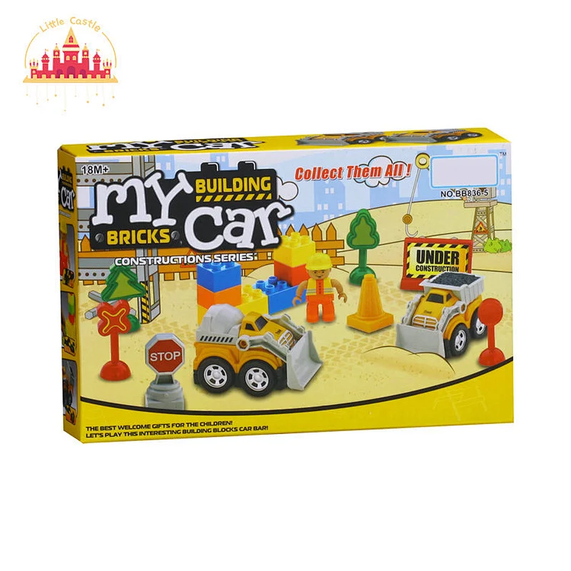 Creative DIY Construction Truck Cartoon Plastic Cutting Vehicle Toy For Kids SL04A334
