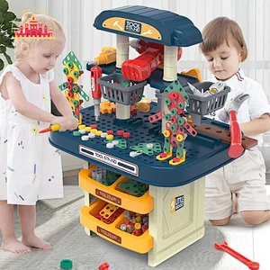 New Design Pretend Play Tool Set Toys Assembly Plastic Tool Table For Kids SL03D016