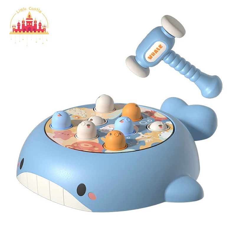 Cartoon Whale Plastic Hammer Toy Kids Early Educational Whack-a-mole Game SL01A402