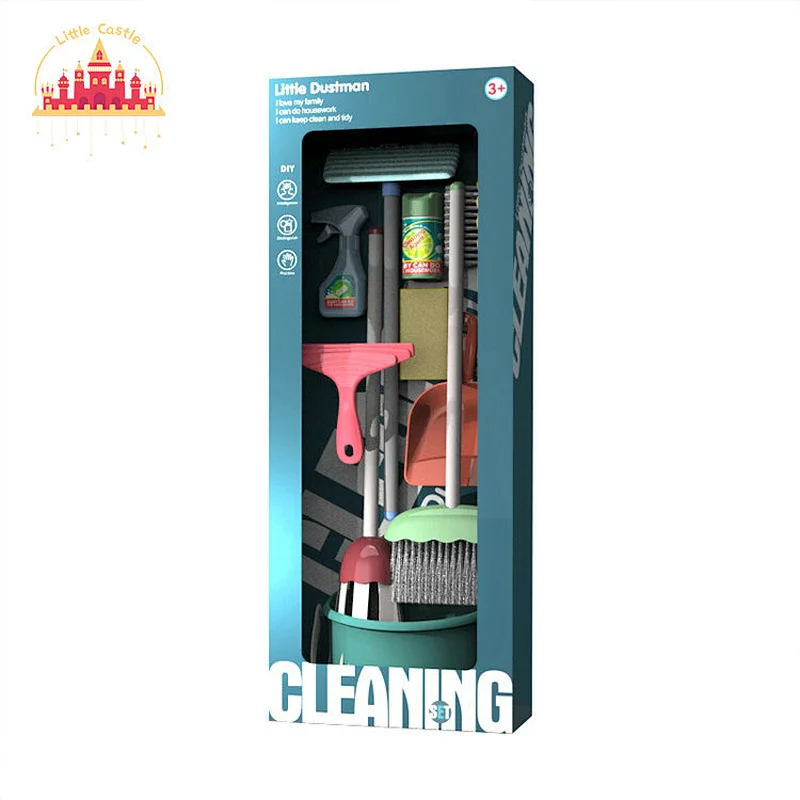 New Arrival Pretend Play Mop Broom Toy Plastic Cleaning Tools Kit For Kids SL10D838