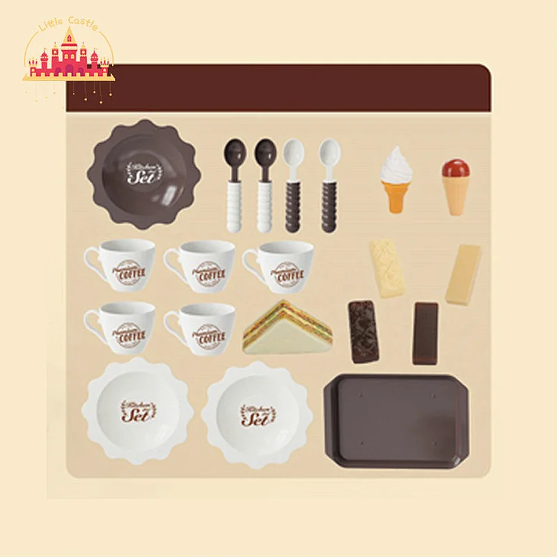 New Design Play Food Set Simlation Plastic Afternoon Tea Set Toys For Kids SL10D381