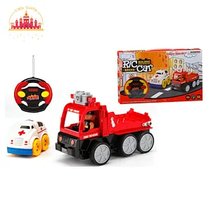 New Released Kids RC Car 9 Pcs DIY Plastic Fire Truck Set Toys With Light SL04A351