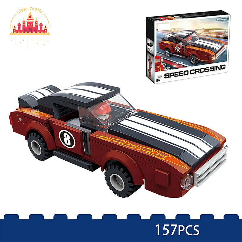 2023 New 157 Pcs Blocks Set DIY Plastic Pull Back Racing Car Toy For Kids SL13A634