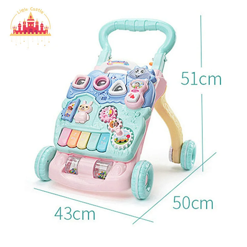 High Quality Baby Early Educational Toy Plastic Musical Walker With Light SL16E006