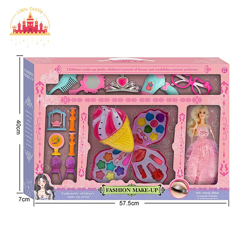 2023 New Pretend Play Doll Dress Up Game Plastic Makeup Kit Toys For Kids SL10A465