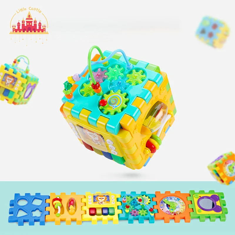 High Quality Early Educational Assembly 6 In 1 Plastic Activity Cube For Kids SL12D006