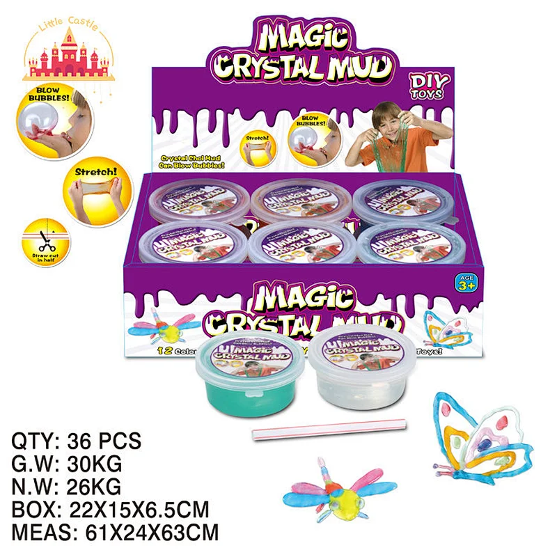 Wholesale Non-Toxic Handmade Toy 12 Colors Magic Crystal Mud For Kids SL01A172